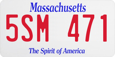 MA license plate 5SM471