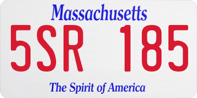 MA license plate 5SR185