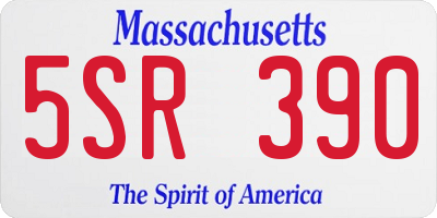MA license plate 5SR390