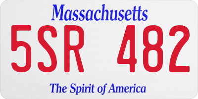MA license plate 5SR482