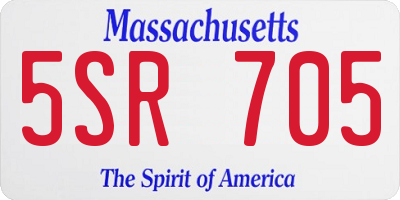 MA license plate 5SR705