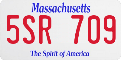 MA license plate 5SR709