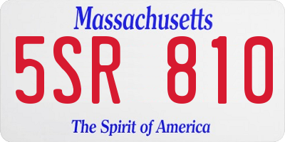 MA license plate 5SR810