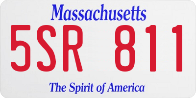 MA license plate 5SR811
