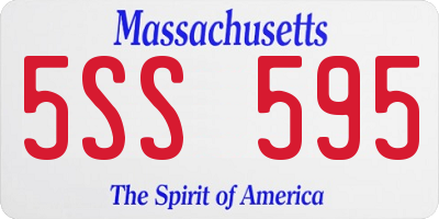 MA license plate 5SS595