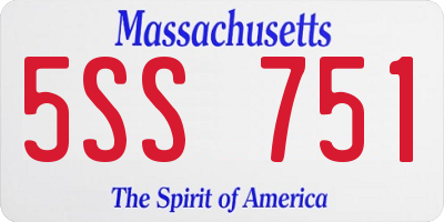 MA license plate 5SS751