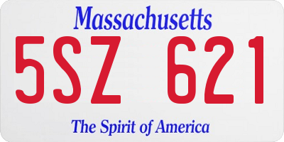 MA license plate 5SZ621