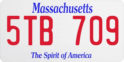 MA license plate 5TB709
