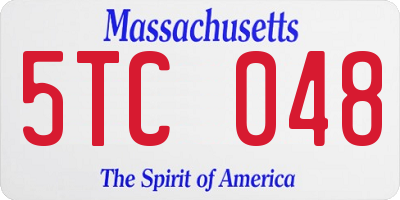 MA license plate 5TC048