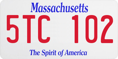 MA license plate 5TC102