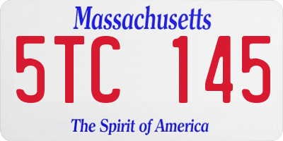 MA license plate 5TC145