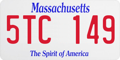 MA license plate 5TC149