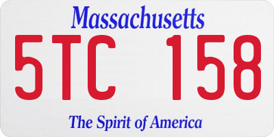 MA license plate 5TC158