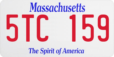 MA license plate 5TC159
