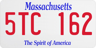 MA license plate 5TC162
