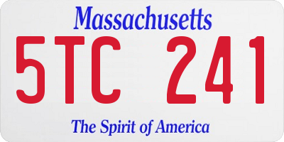 MA license plate 5TC241