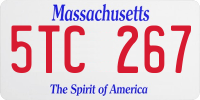 MA license plate 5TC267