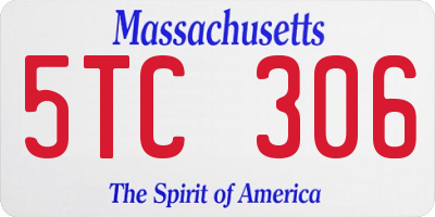 MA license plate 5TC306