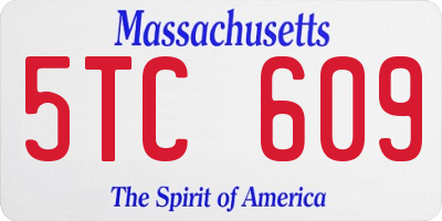 MA license plate 5TC609