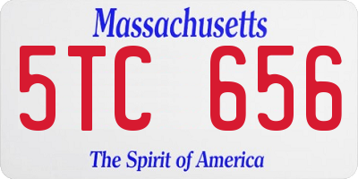 MA license plate 5TC656