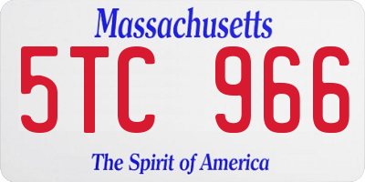 MA license plate 5TC966