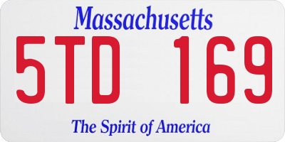 MA license plate 5TD169