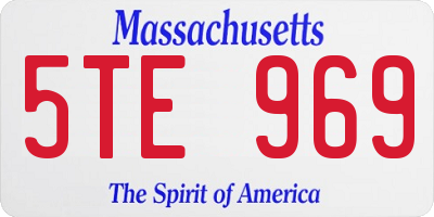 MA license plate 5TE969