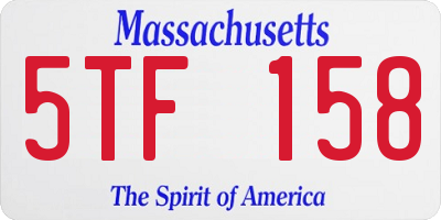 MA license plate 5TF158