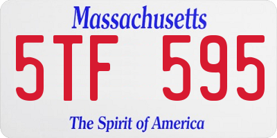 MA license plate 5TF595