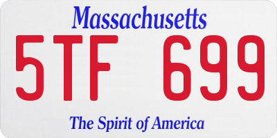 MA license plate 5TF699
