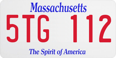 MA license plate 5TG112