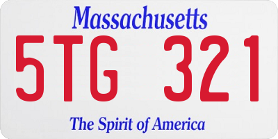 MA license plate 5TG321