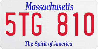 MA license plate 5TG810