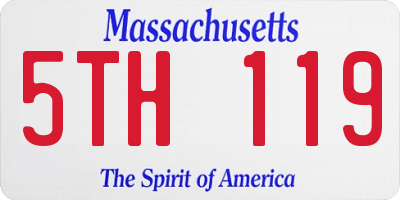 MA license plate 5TH119