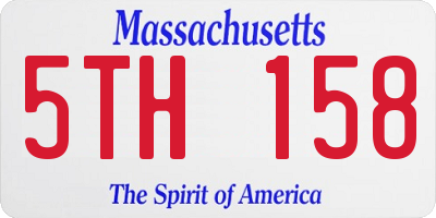 MA license plate 5TH158