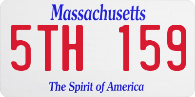 MA license plate 5TH159