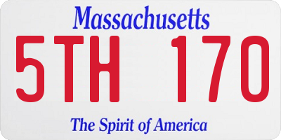 MA license plate 5TH170