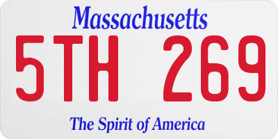 MA license plate 5TH269