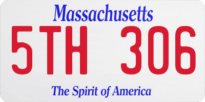 MA license plate 5TH306