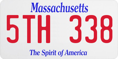 MA license plate 5TH338