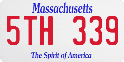 MA license plate 5TH339