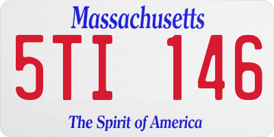 MA license plate 5TI146