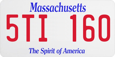 MA license plate 5TI160