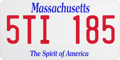 MA license plate 5TI185