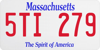 MA license plate 5TI279