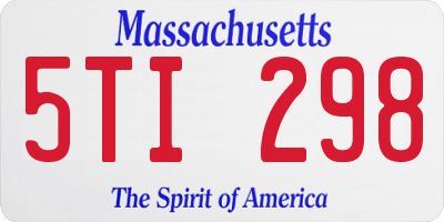 MA license plate 5TI298