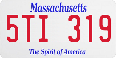 MA license plate 5TI319
