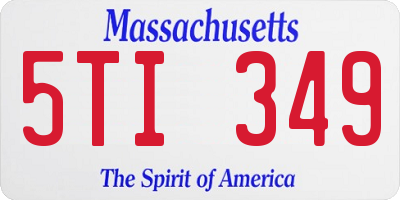 MA license plate 5TI349