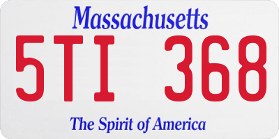 MA license plate 5TI368