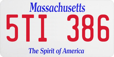 MA license plate 5TI386